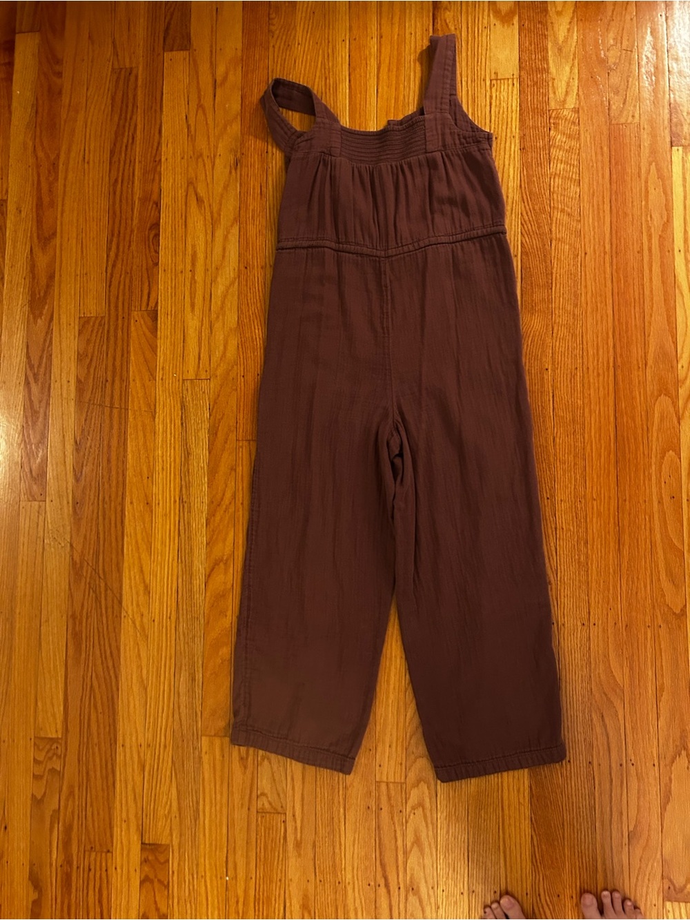 Old Navy | 100% Cotton | Brown Sleeveless Wide-Leg Button Front Jumpsuit